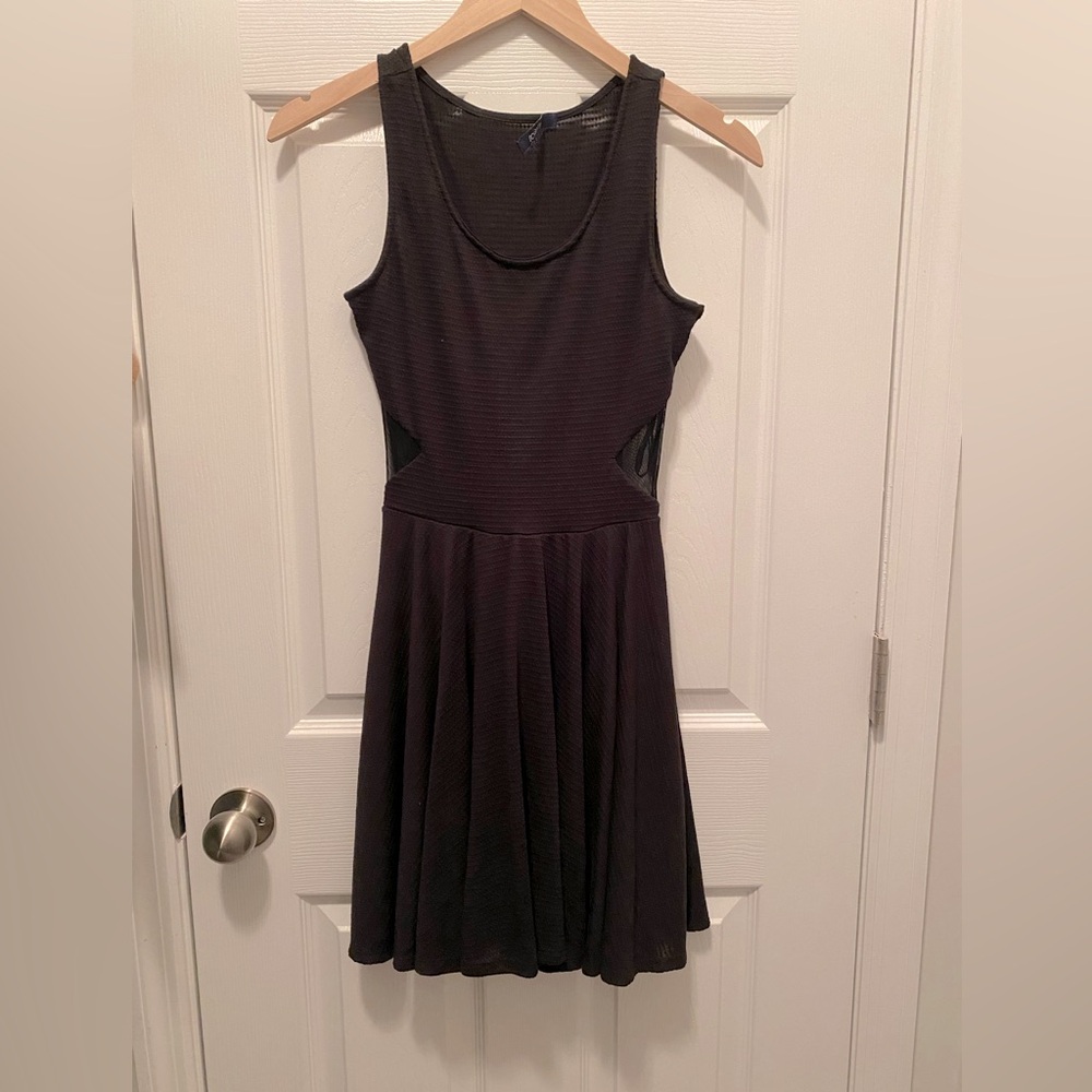 Ocean Drive Black Mesh Tank Dress S